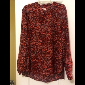 Juicy couture heart print blouse